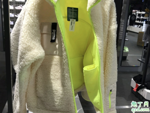 彪马羊羔毛外套2019新款多少钱 puma泫雅同款荧光绿外套在哪买3