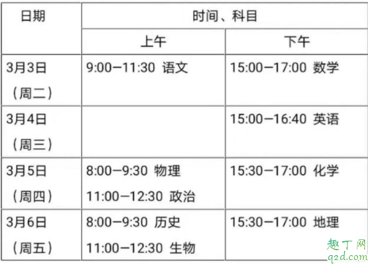 2020北京高三统考时间推迟是真的吗 北京高三统考考试时间科目安排3