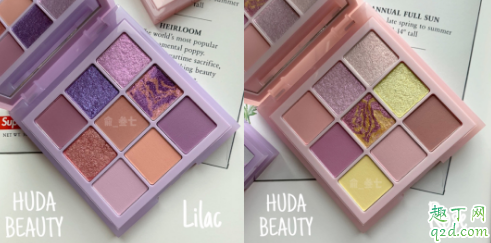 huda beauty眼影盘rose和lilac哪个好看 huda眼影盘rose和lilac试色对比2