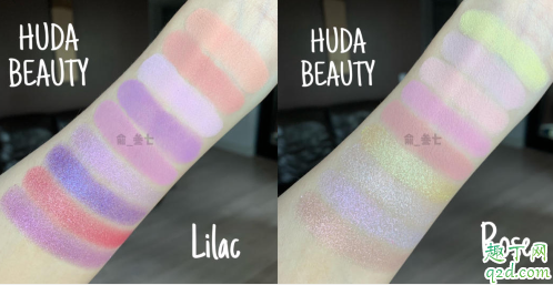 huda beauty眼影盘rose和lilac哪个好看 huda眼影盘rose和lilac试色对比3