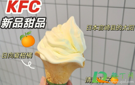 KFC日向夏柑橘冰淇淋花筒什么味道好吃吗3