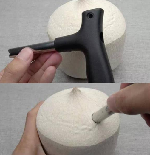 椰子用刀怎么切开3